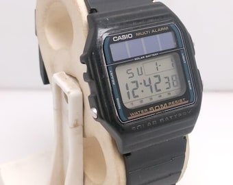 VERY RARE Vintage 1980s Casio W-600 Solar Diver Watch, Made in