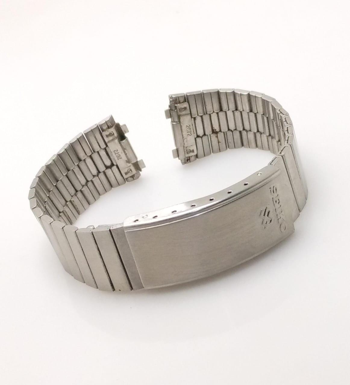 邦楽 Seiko 16 Mm Seiko SQ 2672 Stainless Steel Vintage Men's Watch Bracelet