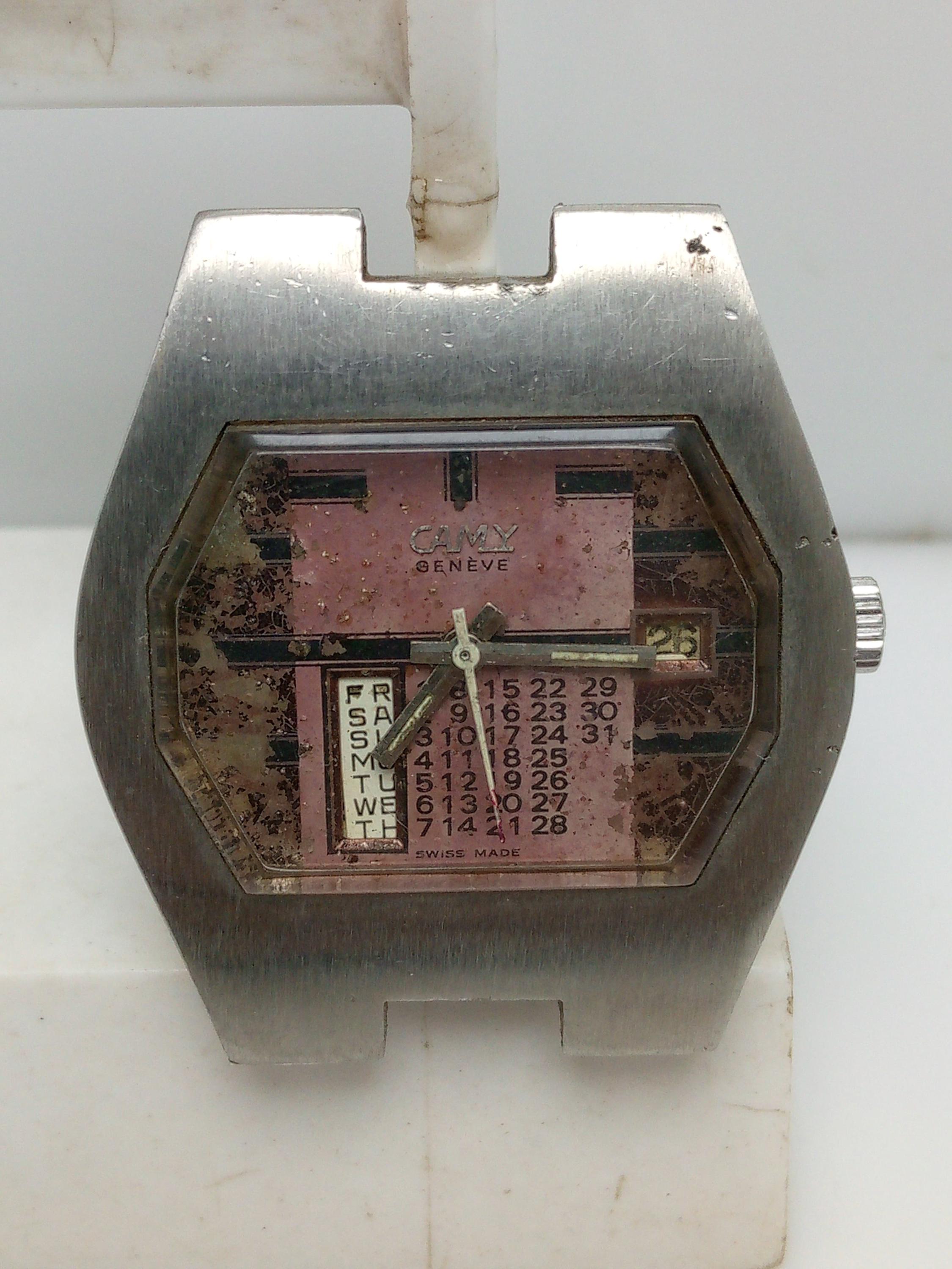 Camy Geneva Perpetual Day Calendar 7909 Automatic Vintage Men's