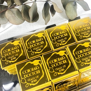 Personalized Graduation Chocolate Favors: Class of 2025, Plexiglass