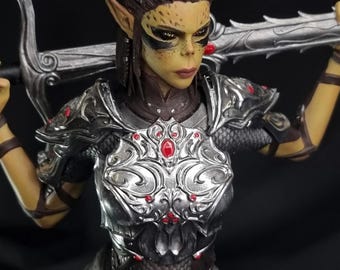 Painted Lae'zel Figure from Baldur's Gate 3