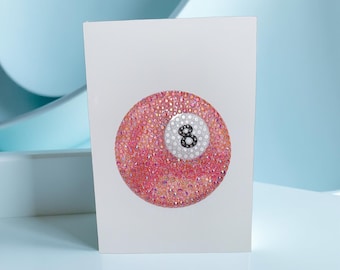 DIY Pink Eight Ball Kit, Custom Bedazzle Portrait