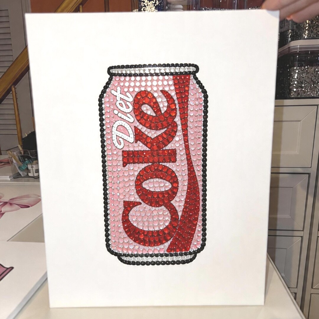 Create Your Own Bling Art! DIY Rhinestone PINK Diet Soda Kit | Custom ...