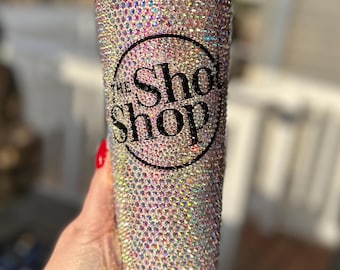 Personalized gift, Custom Rhinestone Tumbler:  Bedazzled Stainless Steel tumbler
