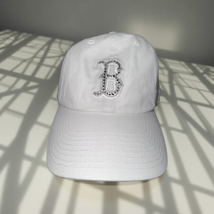 Bedazzled Red Sox Hat: Rhinestone Bling Cap, Custom Design