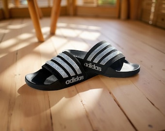 Bedazzled Slides:  Rhinestone Bling, Custom Sandals