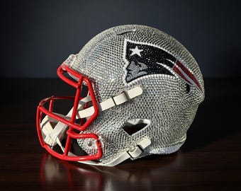 blingy football helmet images Bedazzled Football Helmet: Rhinestone Sports Decor