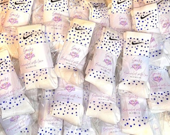 Pack of 3: Handmade Crystal Rhinestone Socks, Cheer, Dance, Yoga, and Pilates
