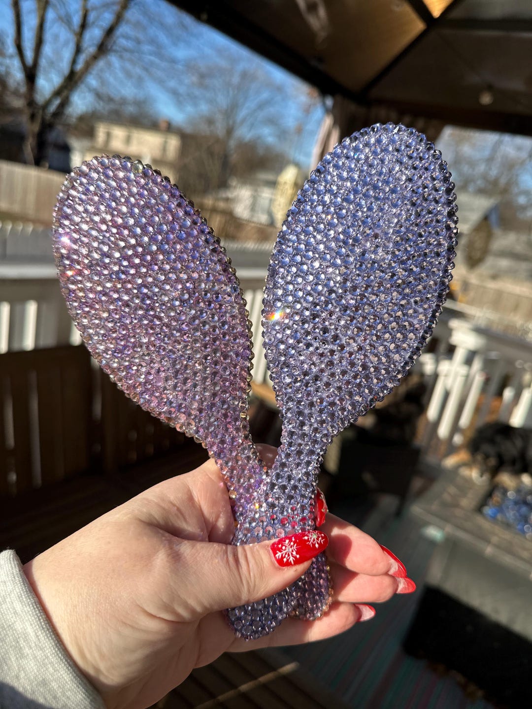 Personalized Bedazzled Hair Brush: Rhinestone Glam Gift - Etsy display picture 1