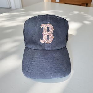 Bedazzled Red Sox Hat: Rhinestone Bling Cap, Custom Design