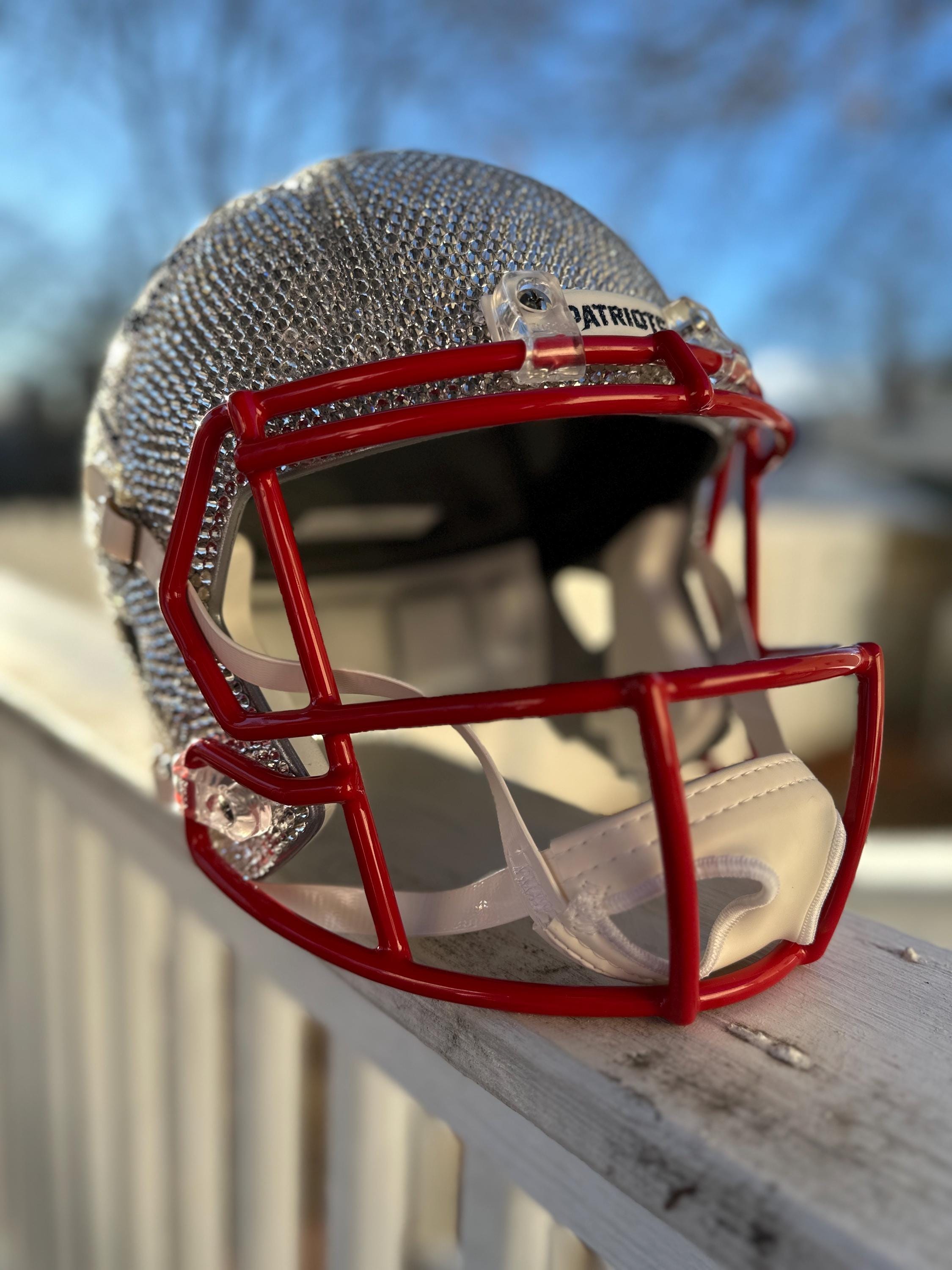 blinged out football helmets Bedazzled Football Helmet: Rhinestone Sports Decor - Custom Team