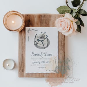 Hand Drawn Save the Date Invitation, Whimsical Save the Date Template Canva, Coquette Cake Nostalgic Colorful Printable Save the Date Invite