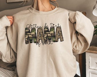 Glitter And Dirt Mama Of Both Sweatshirt, Mama T-shirt, Leopard Design Shirt,Cute Mom Shirt,Mom Of Both Shirt,Leopard Mama Shirt,Camo Hoodie