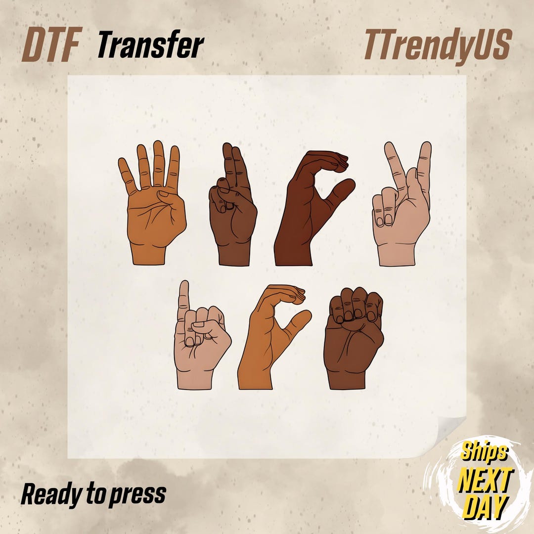 F*ck ICE Hand Sign DTF Transfer, Anti ICE Resistance Design, Social ...