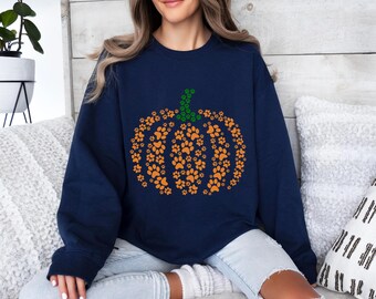 paw pumpkin shirt, paw print shirt, pumpkin dog shirt, dog halloween shirt,retro pumpkin, Halloween Shirt, Halloween Sweatshirt,Thanksgiving