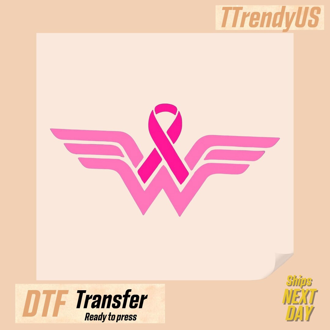 Cancer Ribbon Ready to Press DTF, Breast Cancer Awareness Heat Press ...