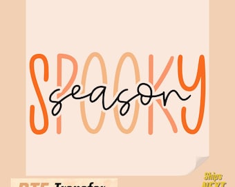 Retro Halloween Spooky Coquette Season Ready For Press DTF, Leopard Halloween DTF Transfer, Girly Halloween Dtf, Checker Spooky Season Print