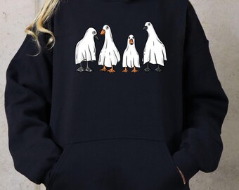 Halloween Sweatshirt, Ghost Ducks Sweatshirt, Duck Lover Gift, Halloween Sweater, Halloween Crewneck, Ghost Shirt, Spooky Season, Duck Shirt