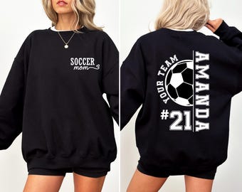 Custom Soccer Sweatshirt, Game Day Soccer Hoodie,Team Mascot Soccer Sweatshirt, Custom Soccer Ball Hoodie,Personalized Soccer Mom Sweatshirt