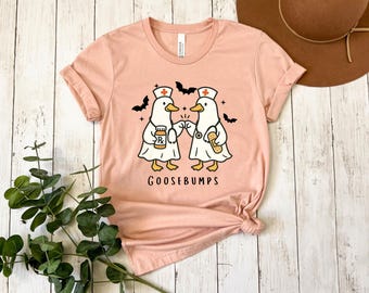 Spooky Goosebumps Halloween Nurse Silly Goose Nurse Halloween Shirt Nicu Nurse Shirt, Boo Boo Crew Nurse Gift For Women Halloween Nurse Gift