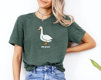 Silly Goose T-shirt, Silly Goose Sweatshirt, Funny Men's tshirt, Funny Duck Hoodie, Funny Gift, Vintage Sweatshirt