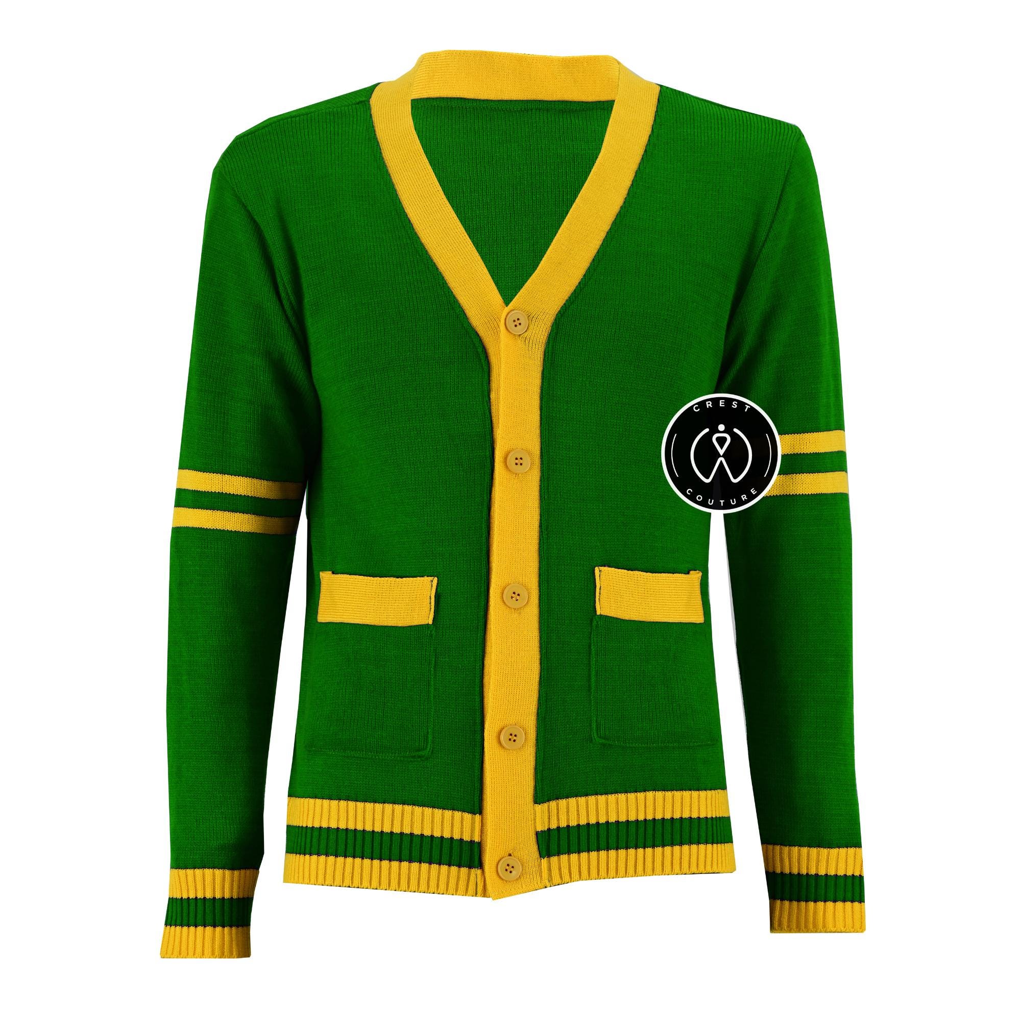Varsity Cardigan Green - Etsy