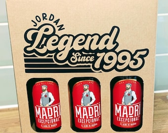 Personalised Birthday Beer Bottle Display Carrier Box | Beer Lover Gift | Birthday Gift for him or her
