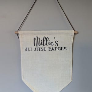 Personalised Swimming Badge Display Banner, Children's Keepsake, Kids Room Wall Hanging bild 8