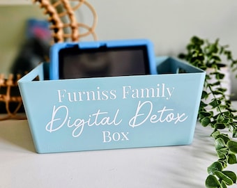 Personalised Phone Jail Box | Custom Digital Detox Box | Family Phone Holder | Device Storage Box | Classroom Phone Organizer