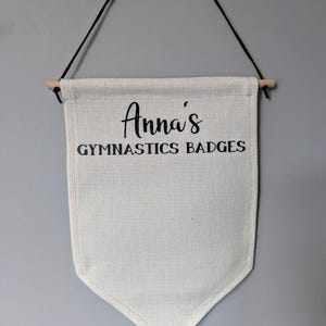 Personalised Swimming Badge Display Banner, Children's Keepsake, Kids Room Wall Hanging bild 6