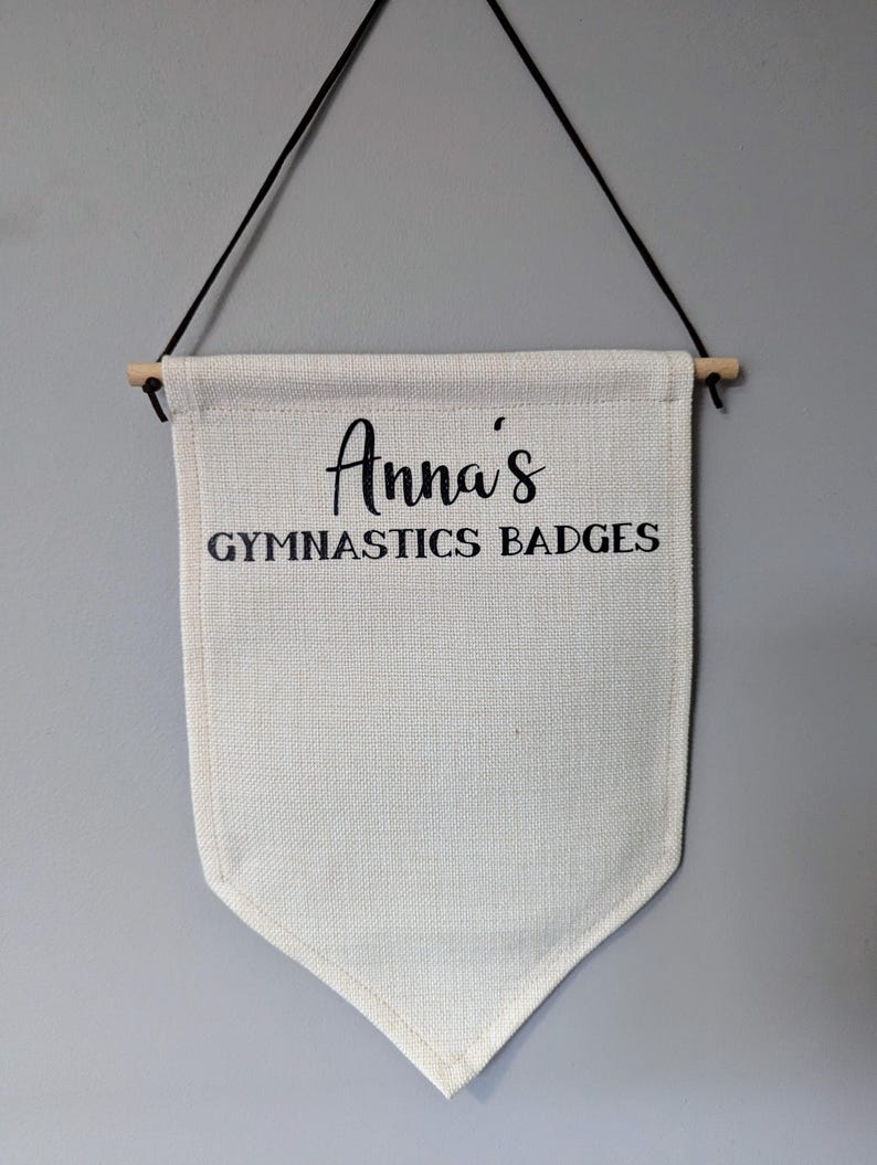 Personalised Swimming Badge Display Banner, Children's Keepsake, Kids Room Wall Hanging bild 6