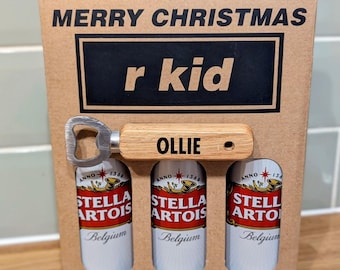 Personalised Birthday Beer Bottle Display Carrier | Beer Gift | Oasis Fan Gift