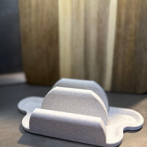 Eleganter minimalistischer Schwamm-Trocknerhalter rutschfest moderner Tissue-Serviettenständer nachhaltig leichter Küchenspülen-Organizer