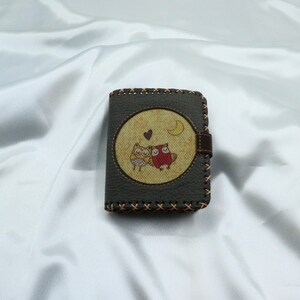 Porte-monnaie en similicuir végétalien | Portefeuille en cuir à motif oiseau | Porte-cartes de crédit | Petit porte-monnaie bohème | Porte-monnaie fait main | Portefeuille de style vintage