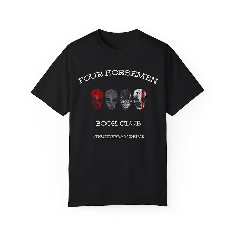 Camiseta de Los Cuatro Jinetes, Camiseta de Booktok, Camiseta de Romance Oscuro, Camiseta de La Noche del Diablo, Camiseta del Club de Lectura imagen 5