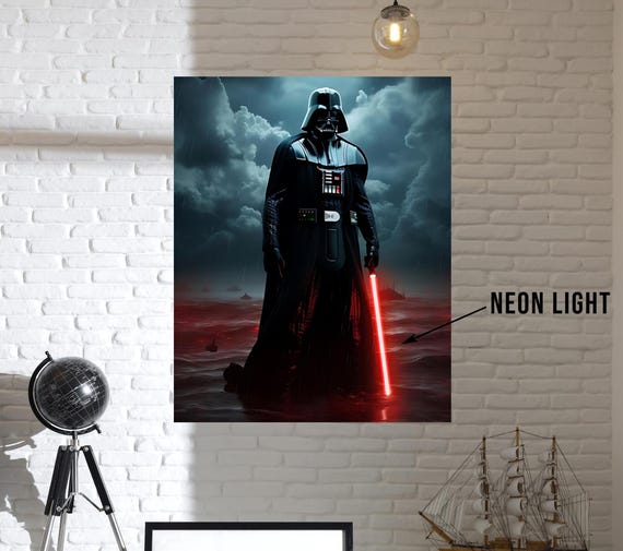 Darth Vader Neon Sign: Handmade Lightsaber LED Wall Art