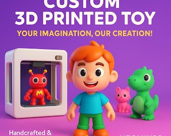 3D gedrucktes Spielzeug nach Ihrer Zeichnung: Personalisiertes Charakterdesign