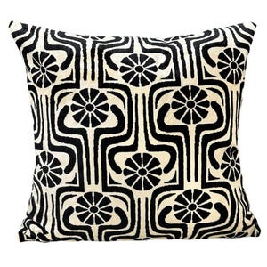 Black & White Silk Velvet Pillow Cover | Elegant, Soft, And Chic | Adds Luxury And Style To Any Room | Ideal For Contemporary Interiors.