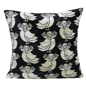Black & White Silk Velvet Pillow Cover | Elegant, Soft, And Stylish | Elevates Any Room With Luxury And Charm | Perfect For Modern Spaces.