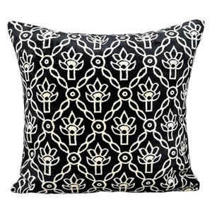 Black & White Silk Velvet Pillow Cover | Luxurious, Soft, And Chic | Adds Sophisticated Style To Any Space | Perfect For Modern Interiors.