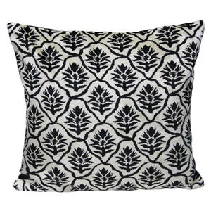 Black & White Silk Velvet Pillow Cover | Soft, Elegant, and Modern | Enhances Any Room with Style | Ideal for Contemporary Decor