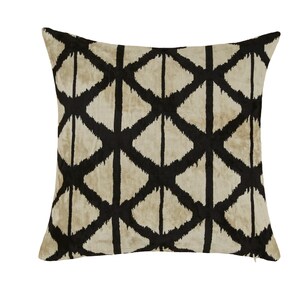 Silk And Velvet Pillow Cover In Black And White | Soft Texture | Elegant Design | Stylish Accent | Ideal For Modern Spaces