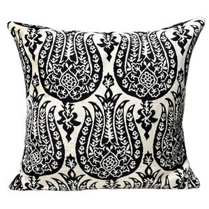 Black & White Silk Velvet Pillow Cover | Elegant, Soft, And Stylish | Adds Luxury And Charm | Perfect For Modern, Chic Spaces.