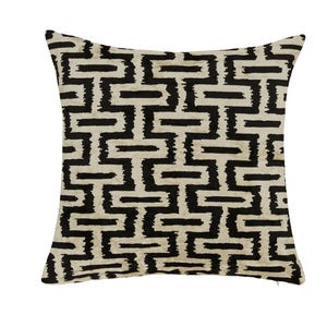 Silk And Velvet Pillow Cover In Black And White | Soft And Plush Texture | Elegant Design | Stylish Accent | Ideal For Contemporary