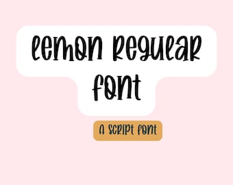 Lemon regular Script Font, elegant Font with Tails, beautiful Font, Wedding Font, Cursive Font,birthday Font for Cricut, SVG Script Font