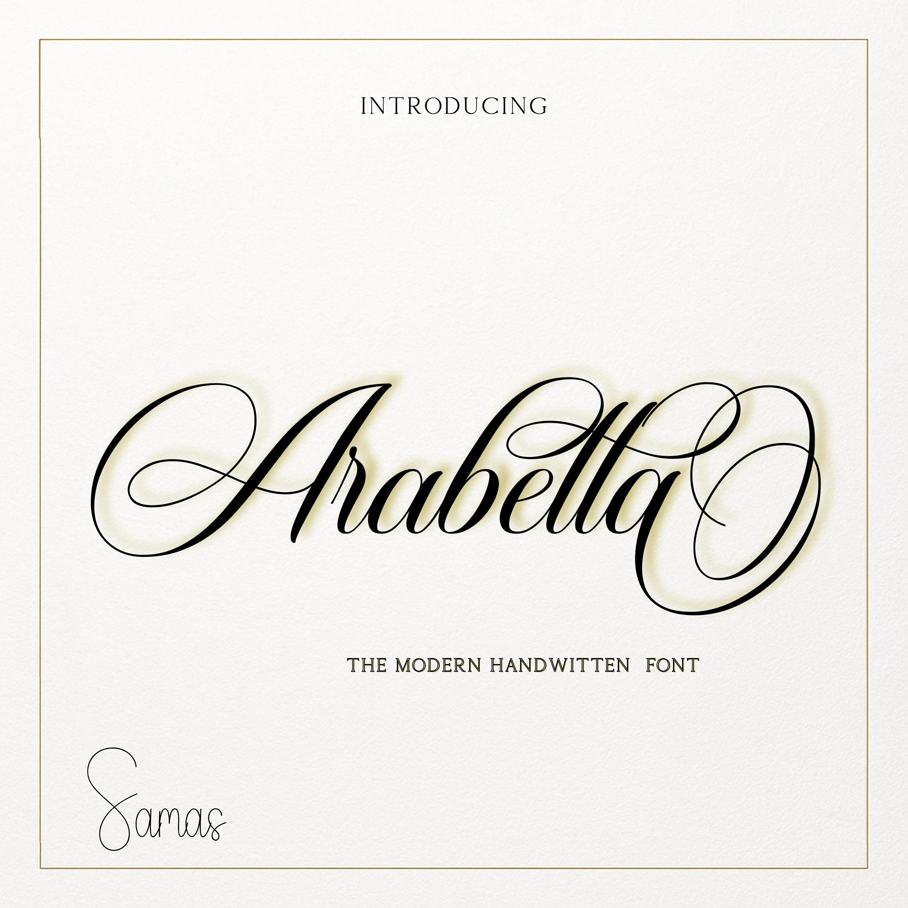 Arabella Script Font, Elegant Font With Tails, Beautiful Font, Wedding ...