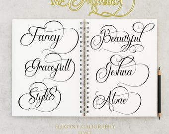 Calligraphy Font, SVG, Digital Font, Commercial Use, Handwritten, Feminine, Cricut Font, Script, Wedding, Font With Hot, Procreate, Canva,