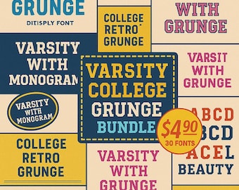 Sports Font Bundle, Font for Cricut, Sporty Fonts, Jersey Fonts, Football Fonts, Baseball Font, Svg Font Bundle, Procreate Font, SVG TTF OTF