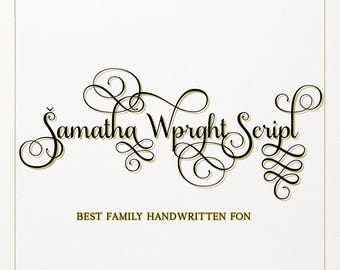 Elegant Script Font Family | Modern Handwritten Typeface with Multiple Weights | Perfect for Wedding Invitations, Logos & Branding Designs