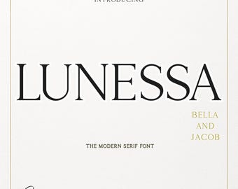 Lunessa Font Serif Font, Modern Font, Boho Font, Branding Font, Swash Font, Fonts for Cricut, Bohemian Fonts, Cricut Fonts,canva,design